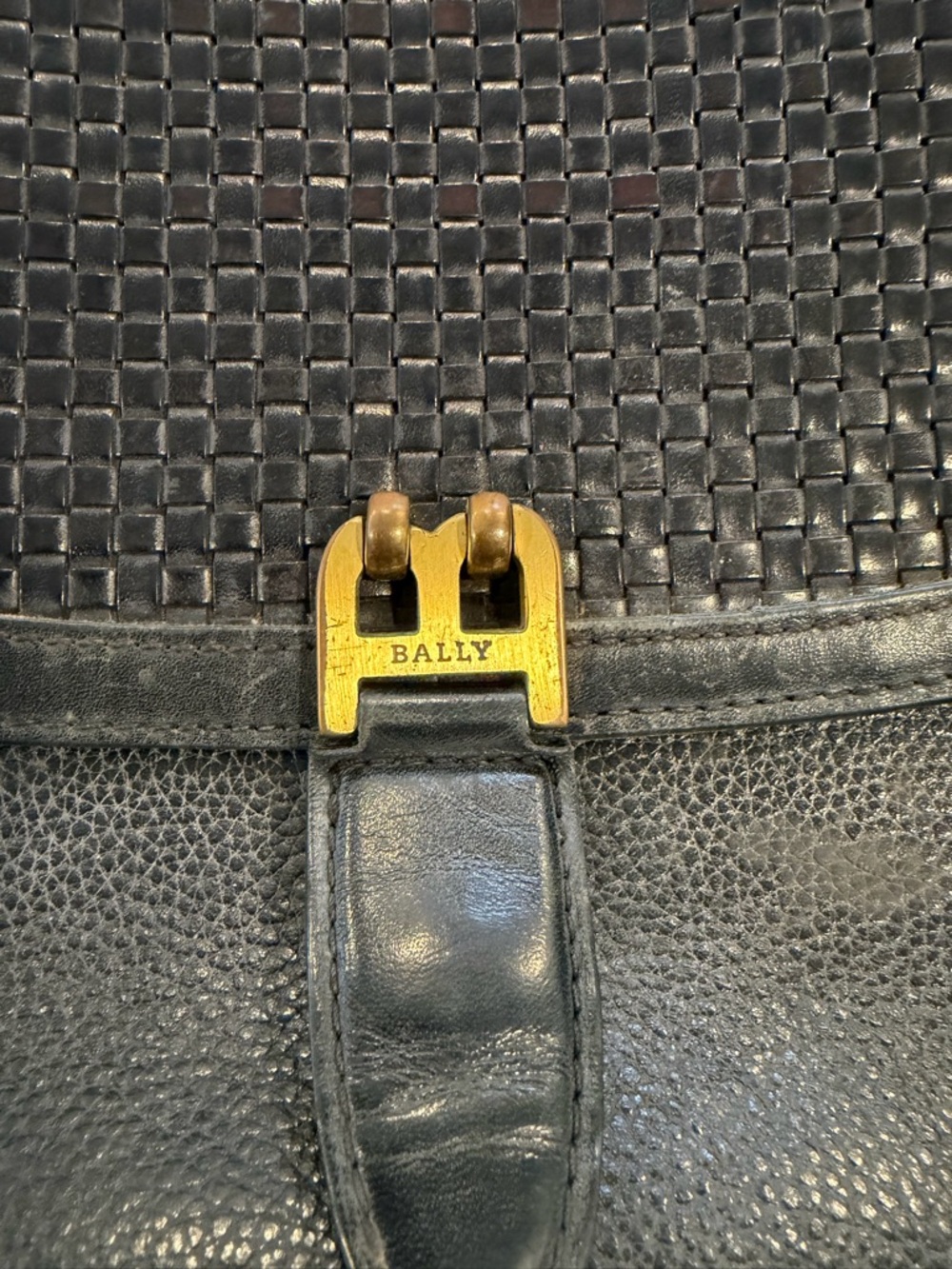Vintage Bally navy leather bag - Picture 2 of 11